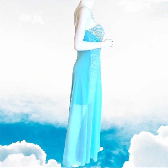 TEEZ ME BABY BLUE FORMAL DRESS SIZE 8 - Picture 2 of 6